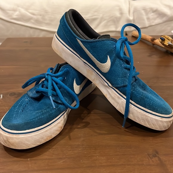 Nike Stefan Janoski skater shoes kids size 4 royal blue suede skateboarding - Picture 9 of 9